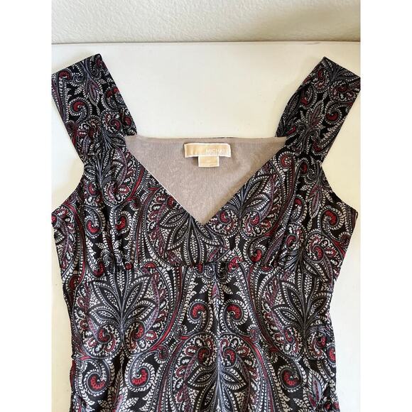Y2K Babydoll Mesh Sheer Tank Top Paisley Slim Fitted Stretch Sz M - Picture 2 of 10